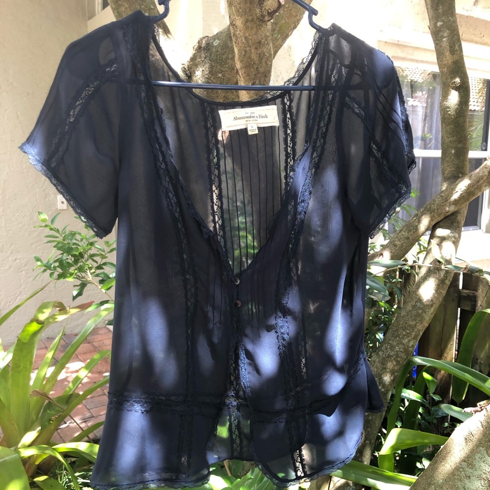 Abercrombie & Fitch Lace Accent Top